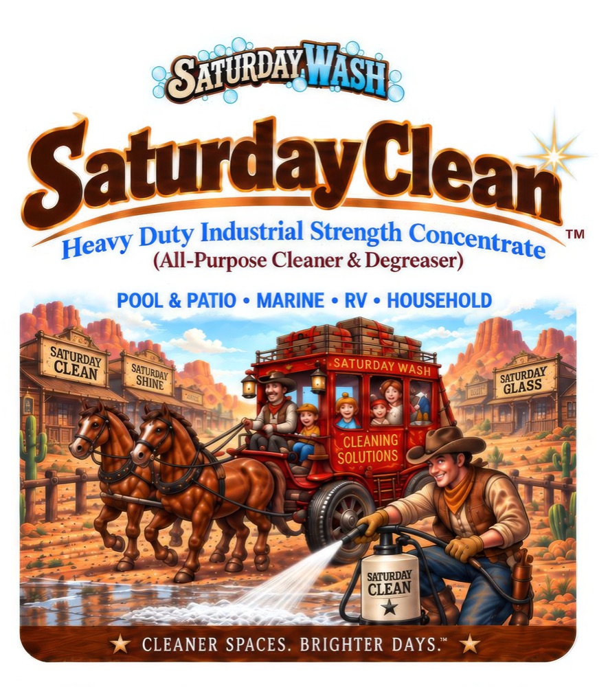 Front label of Saturday Clean.